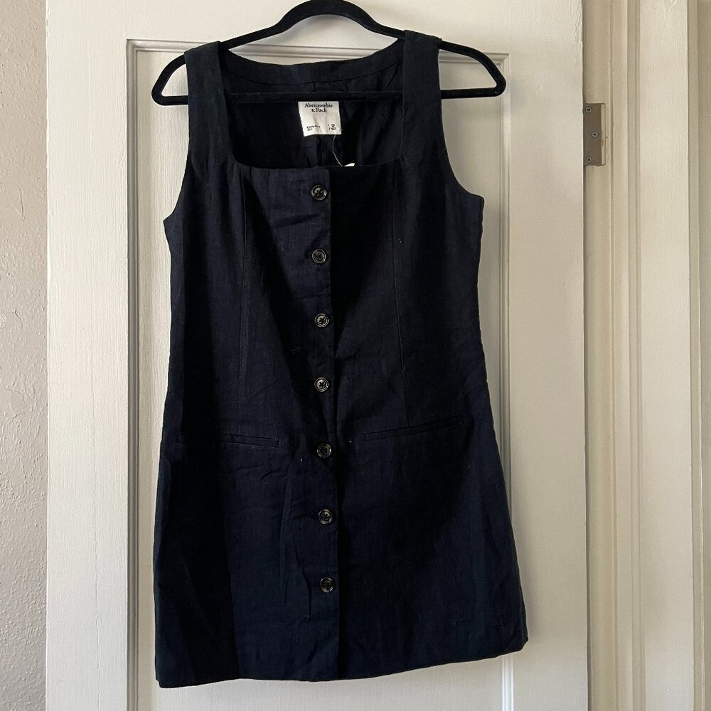 Abercrombie & Fitch Black Button-Front Mini Dress - Picture 2 of 4